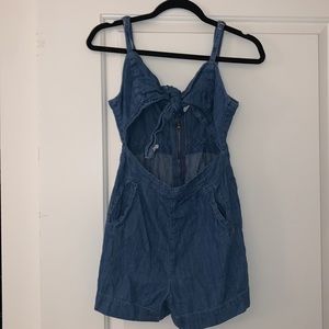 Forever 21 Cutout Denim Style Romper